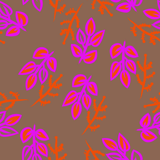 Seamless pattern of abstract colorful leaves - Vektor, kép