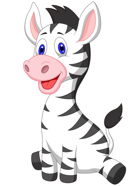 Милий дитяча зебра мультфільм
 - Вектор, зображення