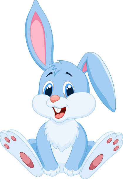 lindo conejo de dibujos animados - Vector, imagen