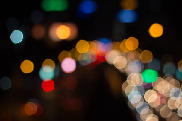 Blur image of car light and traffic in the city for abstract bac - Фото, зображення