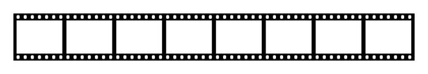 Eight empty frames of 35 mm film strip - Vector, Image