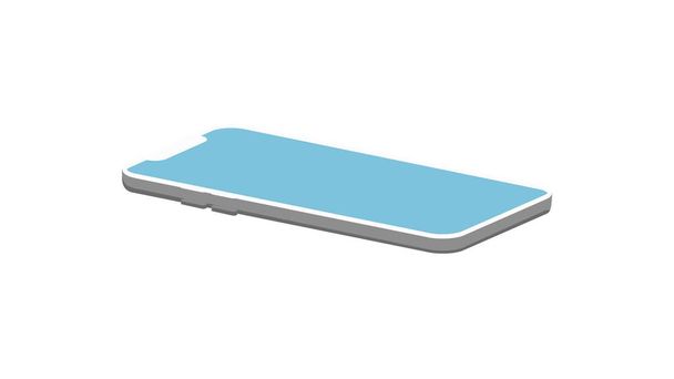 перспектива мобільного телефону ізольовані Векторні ілюстрації
 - Вектор, зображення