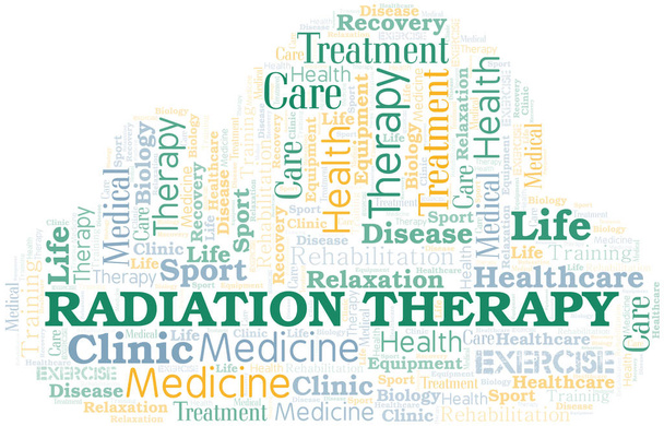 Radiation Therapy word cloud. Wordcloud made with text only. - Vector, Image