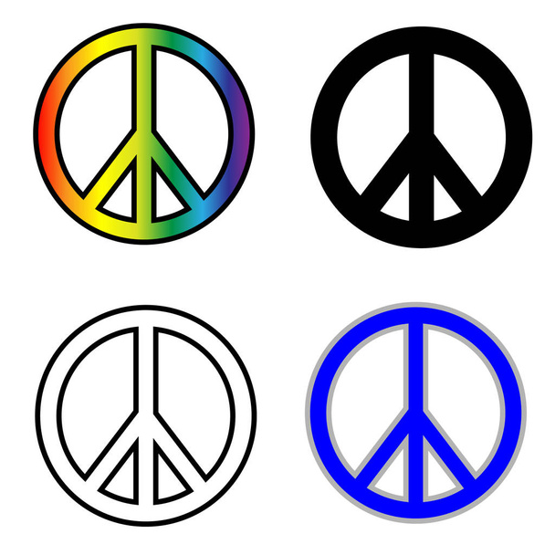 Mírové symboly izolované na bílém pozadí-symbol-znak - Fotografie, Obrázek