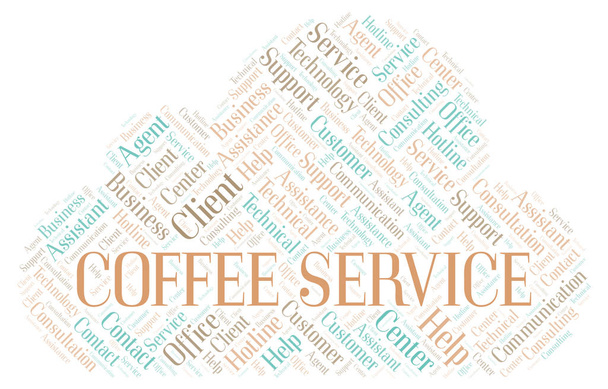 Servicio de café palabra nube
. - Foto, Imagen