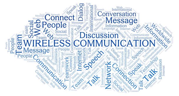 Wireless Communication word cloud. - Photo, Image