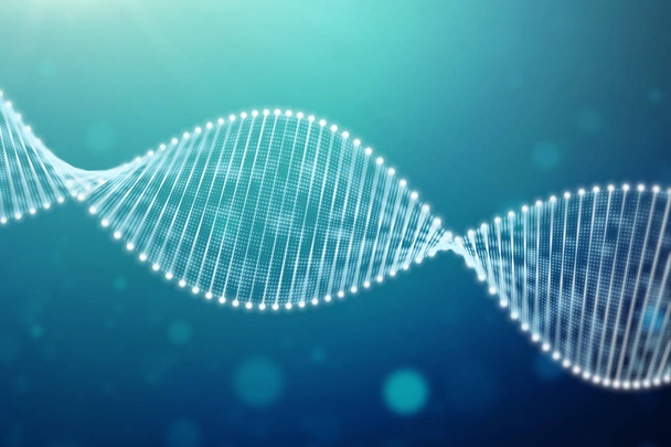 Partículas 3D renderizadas ADN
 - Foto, Imagen