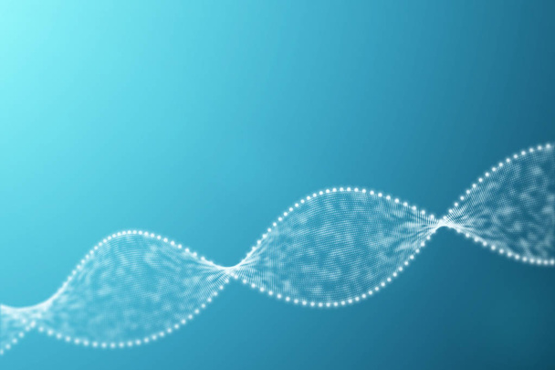 Cząstki 3D renderowanego DNA - Zdjęcie, obraz