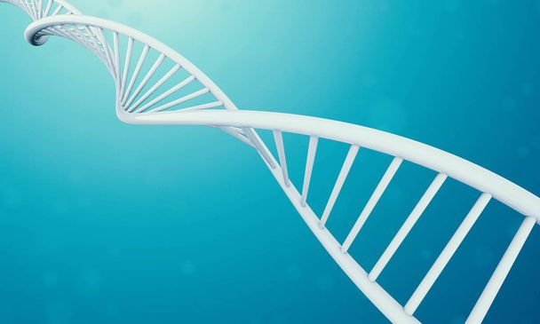 3D DNA v modré kapalině. - Fotografie, Obrázek