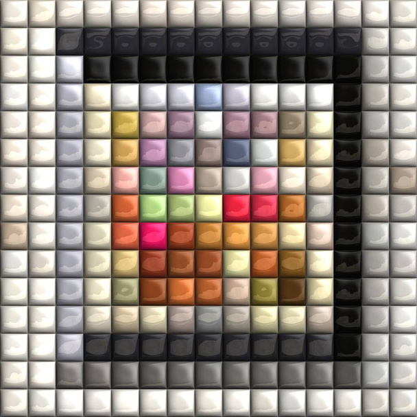 Puff pixels colorful background - Foto, afbeelding