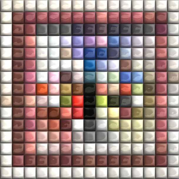 Puff pixels colorful background - Photo, Image