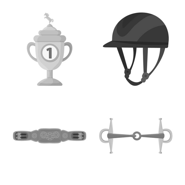 Vector illustration of race  and horse  icon. Collection of race  and racing  vector icon for stock. - Vektor, obrázek