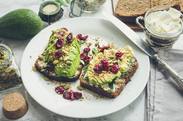 Healthy avocado toasts - Photo, Image