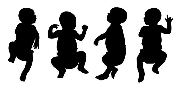 juego de siluetas de bebé recién nacido 2
 - Foto, Imagen