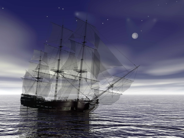 Ancien navire marchand - rendu 3D - Photo, image