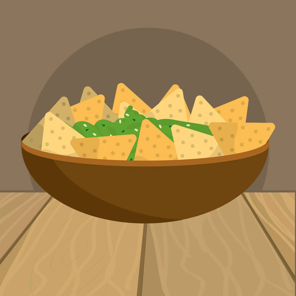 deliciosos desenhos animados comida mexicana na mesa do restaurante
 - Vetor, Imagem