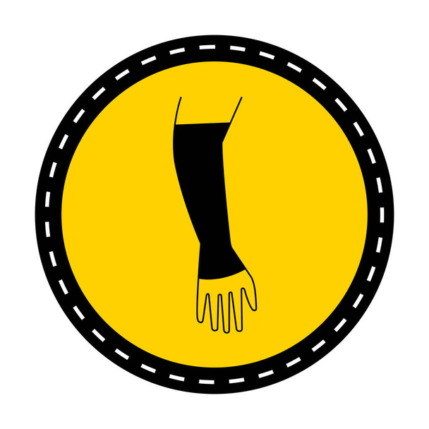 ppe icon.wear Tackle Hand Symbol isolieren auf weißem Hintergrund, Vektorillustration - Vektor, Bild