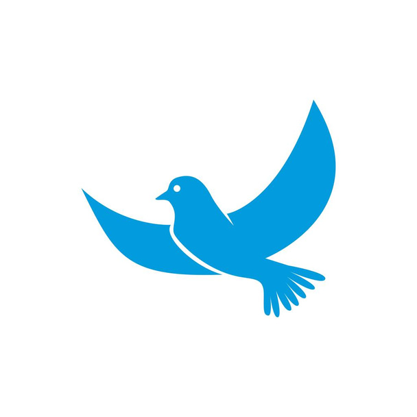 Dove vector. Isolated blue icon - Wektor, obraz