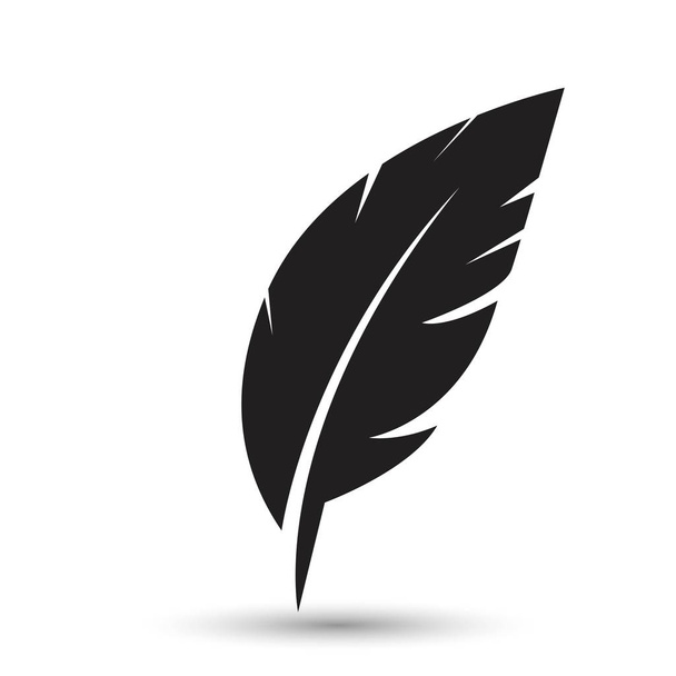 Icono de pluma aislado sobre fondo blanco
 - Vector, Imagen
