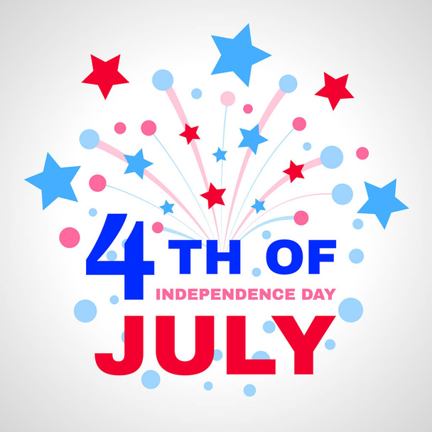 Happy Fourth of July greeting card - Vector, afbeelding
