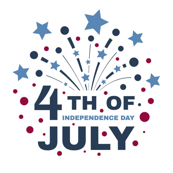 Happy Fourth of July greeting card - Vector, imagen