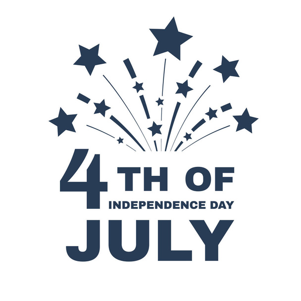 Happy Fourth of July greeting card - Vector, Image