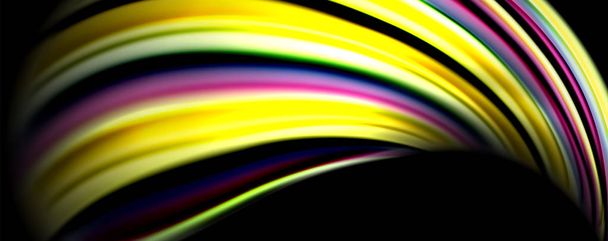 Ondas de color fluido con efectos de luz, vector de fondo abstracto
 - Vector, Imagen