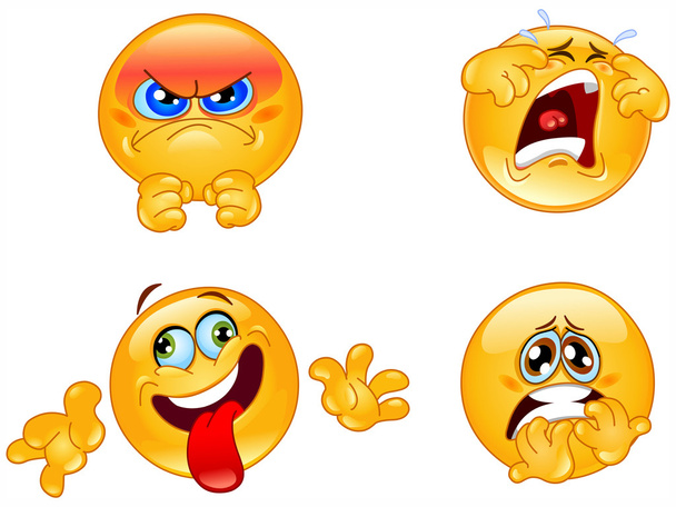 emoties emoticons - Vector, afbeelding