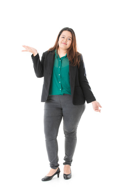 plump lady in smart casual - Photo, Image