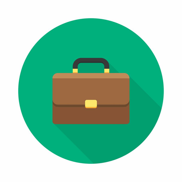 Briefcase, Bag, Business office suitcase, Business portfolio, illustration, Isolated, Finance, Vector, Flat icon - Vector, Image
