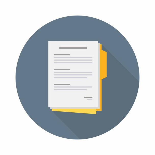Document, contract papers, verslag, overeenkomst, Business, illustratie, Vector, platte icoon - Vector, afbeelding