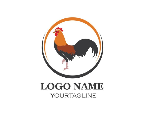 rooster logo vector illustration template - Vector, Image