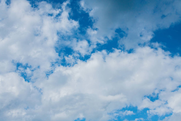 青い空に白い雲が大きな - 写真・画像