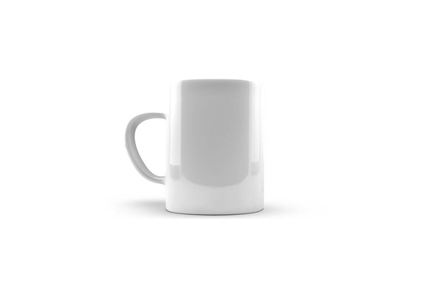 Enamel Mugs Mock-up isolated on white background. 3D rendering. - Photo, Image