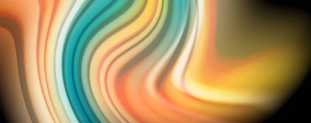 Akan sıvı renkler-modern renkli akış poster. Dalga sıvı şekiller. Tasarım projeniz için sanat tasarımı - Vektör, Görsel