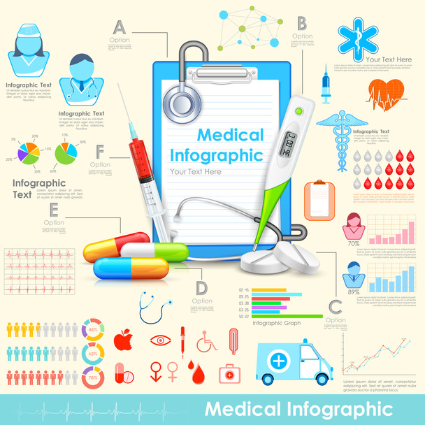 Infografía médica - Vector, imagen