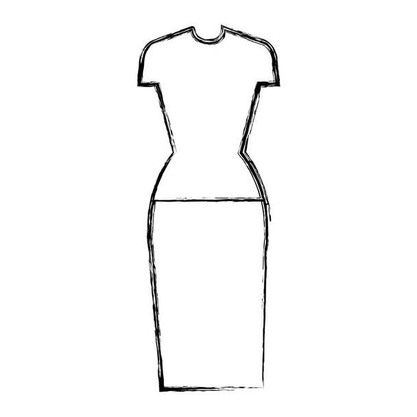 vrouwelijke kleding mode-icoon - Vector, afbeelding