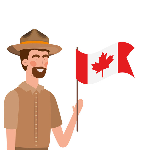 Δασοφύλακας με τον Καναδά σύμβολο σχεδιασμού - Διάνυσμα, εικόνα