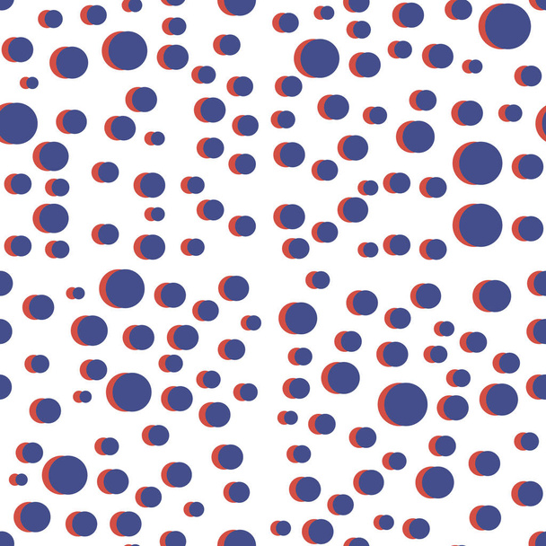Saumaton Polka pisteitä punainen ja sininen kuvio valkoisella taustalla
 - Vektori, kuva