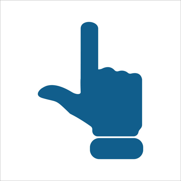 finger pointing up isolated icon white background - Vector, Image