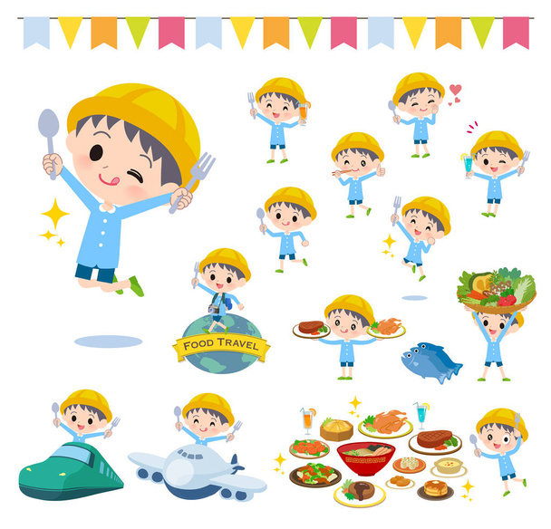 Escola de infantário boy _ food festival
 - Vetor, Imagem