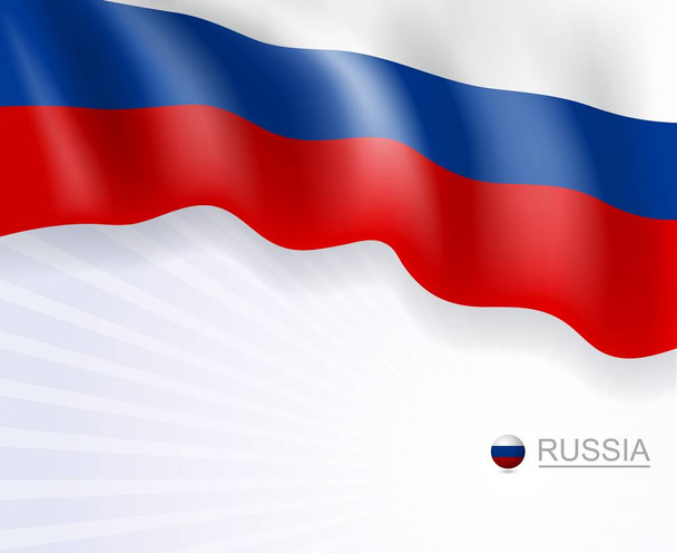 Векторная иллюстрация российского флага дизайн баннера, фон
 - Вектор,изображение
