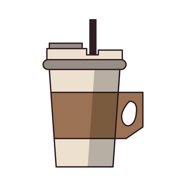 koffie Café concept cartoon - Vector, afbeelding