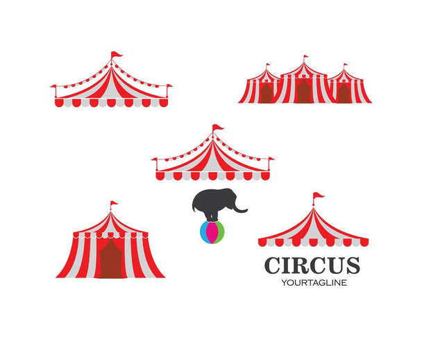 Vorlage für das Zirkuszelt-Logo. Vektor - Vektor, Bild