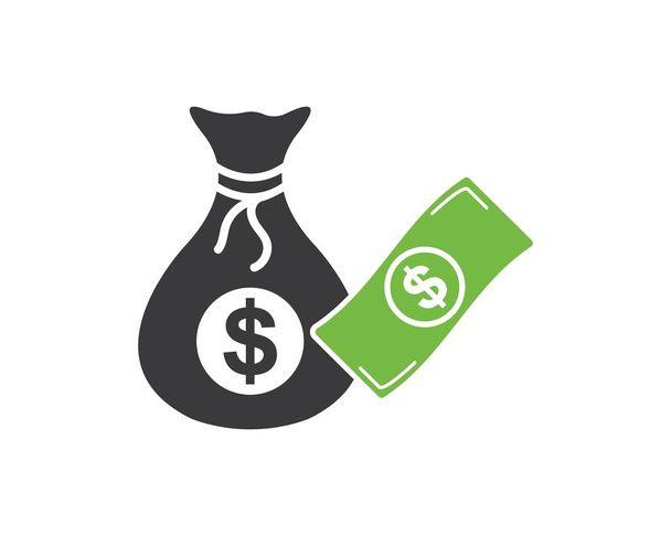 money bag logo icon vector  - Vector, Image