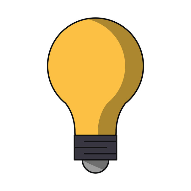 Lamp lichtenergie en groot idee symbool - Vector, afbeelding