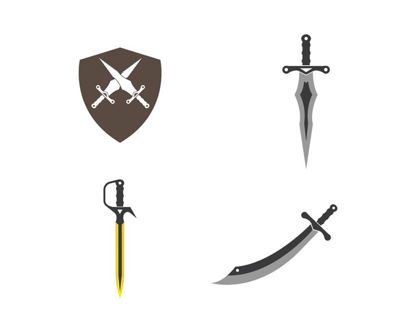 Schwert logo symbol vektor illustration design - Vektor, Bild