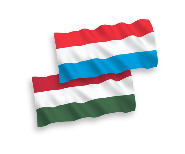 Bandiere del Lussemburgo e dell'Ungheria su sfondo bianco
 - Vettoriali, immagini