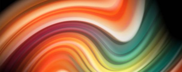 Płynne kolory-nowoczesny plakat z kolorowym przepływem. Kształty płynne Wave. Projekt artystyczny projektu - Wektor, obraz