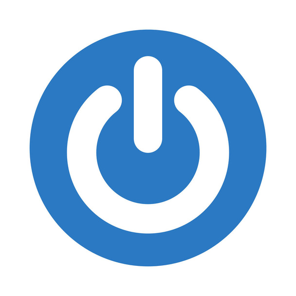 power button glyph color vector icon - Vektor, obrázek